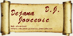 Dejana Jovčević vizit kartica